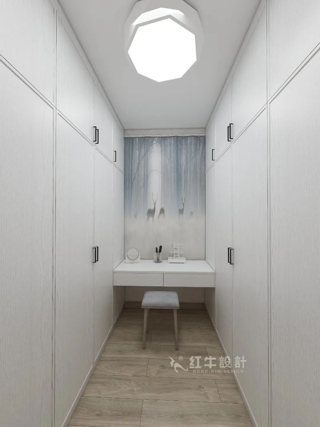 劉萍萍_花崗鴻福城132㎡現(xiàn)代簡約風(fēng)格_兩套小戶型打通變大宅，中西雙廚房+衣帽間打造品質(zhì)生活！13衣帽間