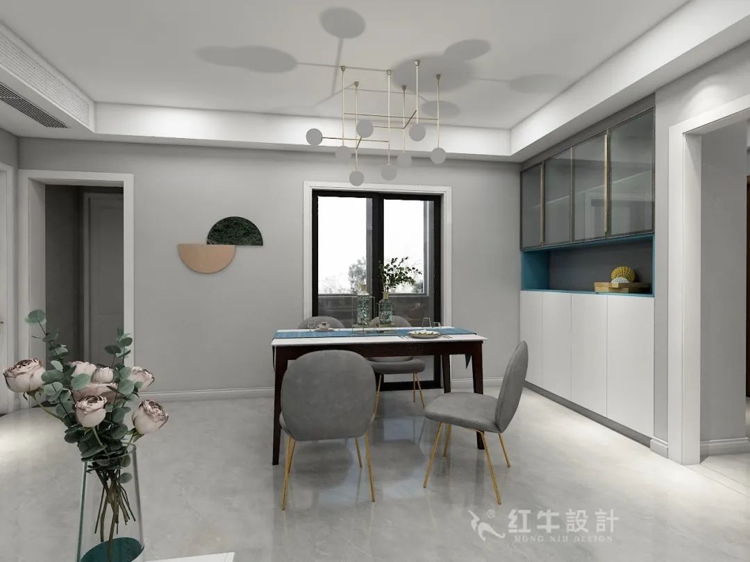 熊皓宇_紅牛設(shè)計(jì)--保利金地貝克115㎡(三房)現(xiàn)代風(fēng)格08效果圖欣賞_餐廳