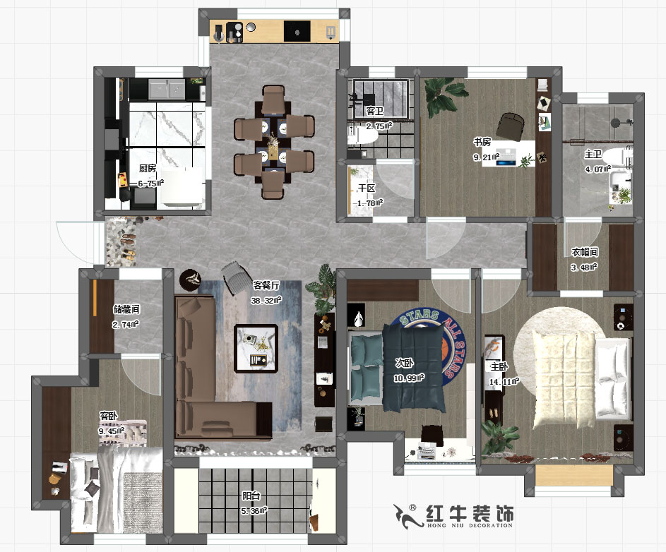 張桐瑋_電建洺悅府6-103-130㎡-現(xiàn)代簡約風(fēng)格_3室2衛(wèi)_定制家¥17