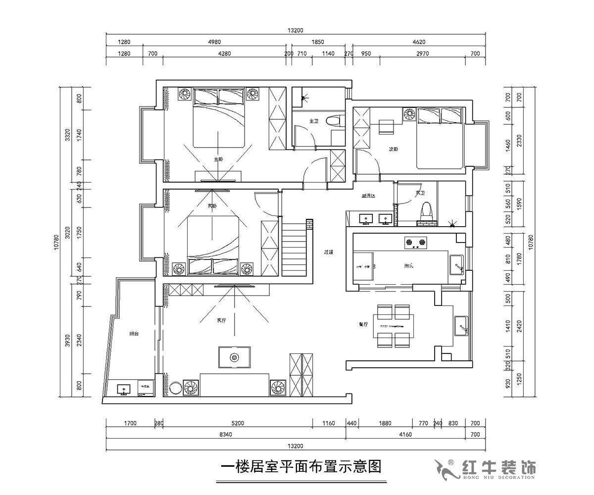 房亮_楓丹白露21-102-125㎡-現(xiàn)代簡約風(fēng)格_3室2廳2衛(wèi)(老房裝修)_定制家¥214554_全包22萬00_02平面布置圖
