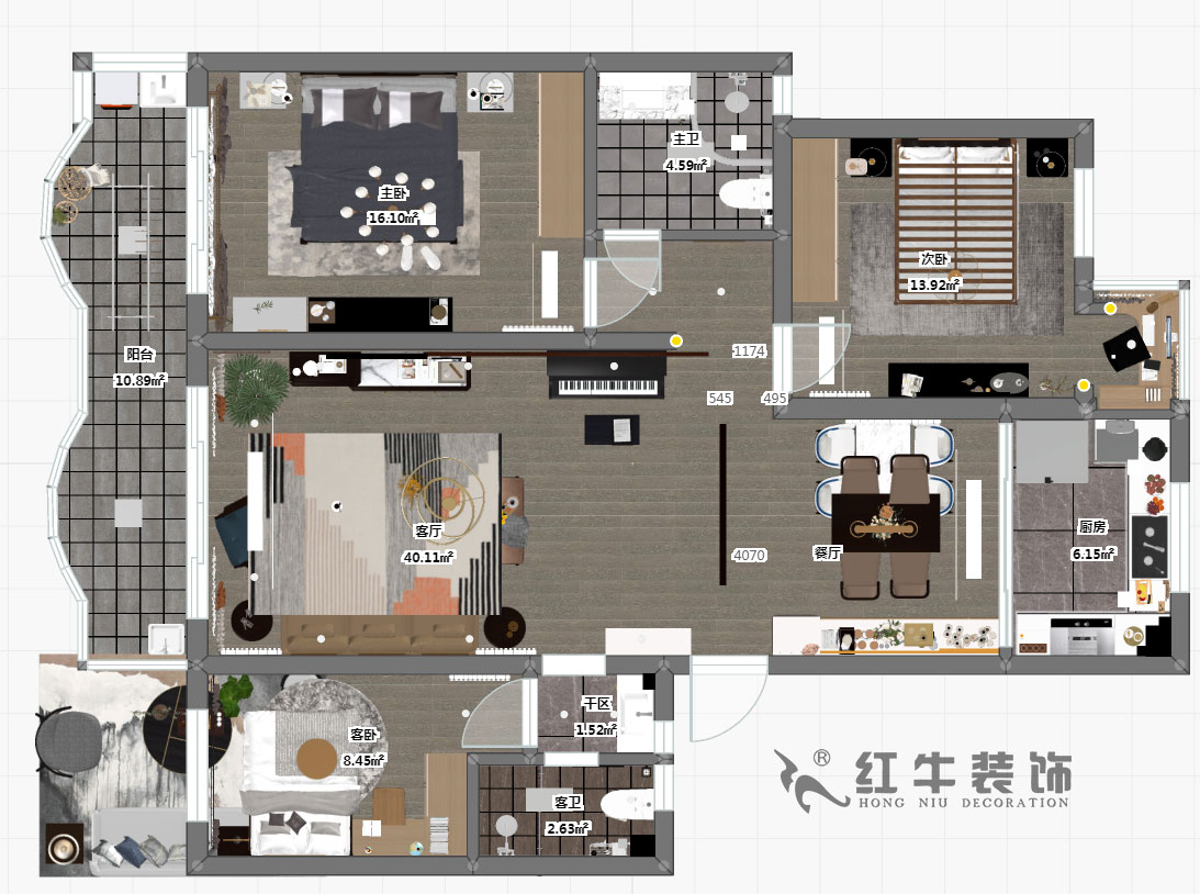 仇美蓉_半山花園4-2-304-125㎡-現(xiàn)代風(fēng)格_3室2廳2衛(wèi)(老房裝修)_定制家¥184867_全包18
