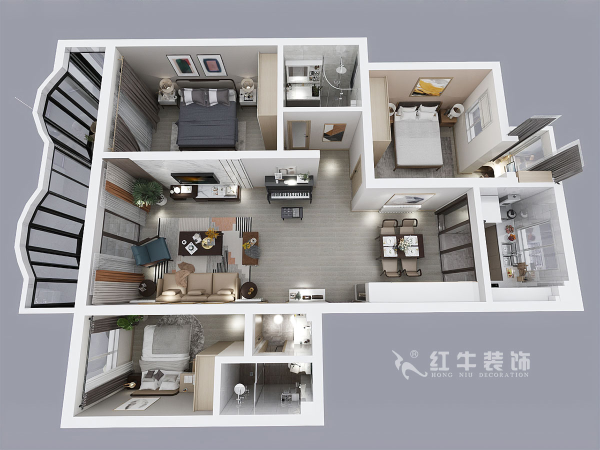仇美蓉_半山花園4-2-304-125㎡-現(xiàn)代風(fēng)格_3室2廳2衛(wèi)(老房裝修)_定制家¥184867_全包18