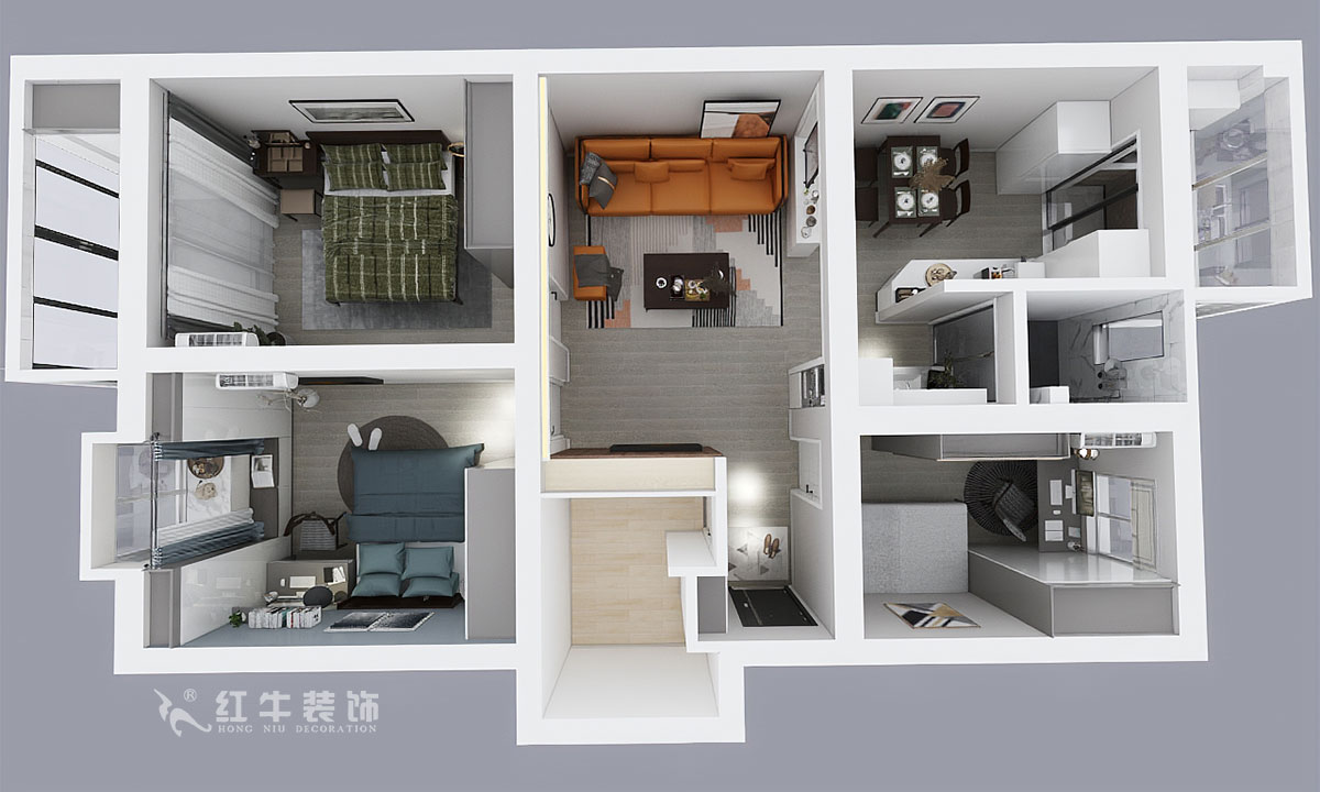 蔡成昊_龍江寶地園9-204-98㎡-現(xiàn)代簡約風格_3室2廳1衛(wèi)(老房裝修)_成品家¥137535_全包13