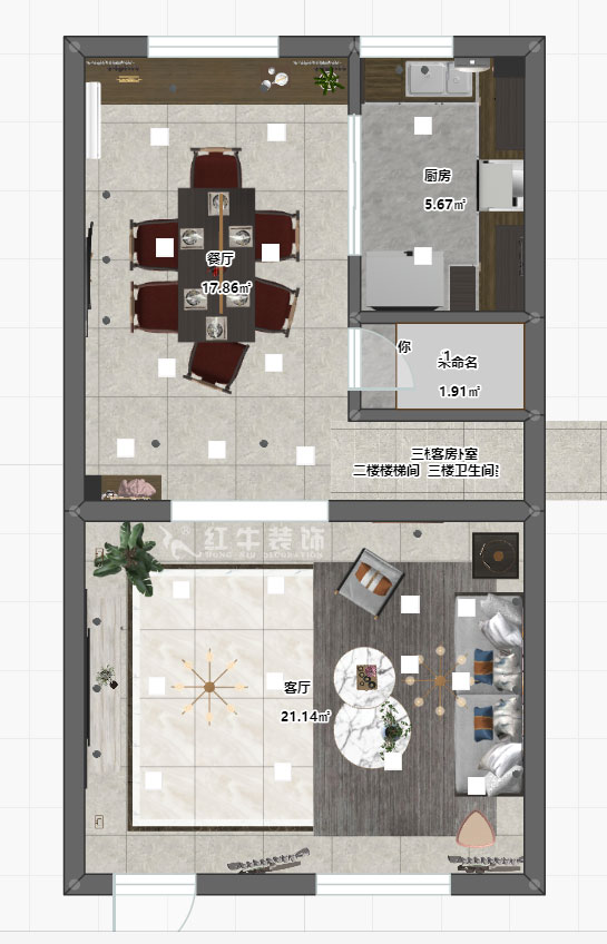 陸利民_香地美舍602-156㎡-新中式風(fēng)格_5室2廳3衛(wèi)(新房裝修)_定制家¥208000_全包25萬00_09一樓彩平圖
