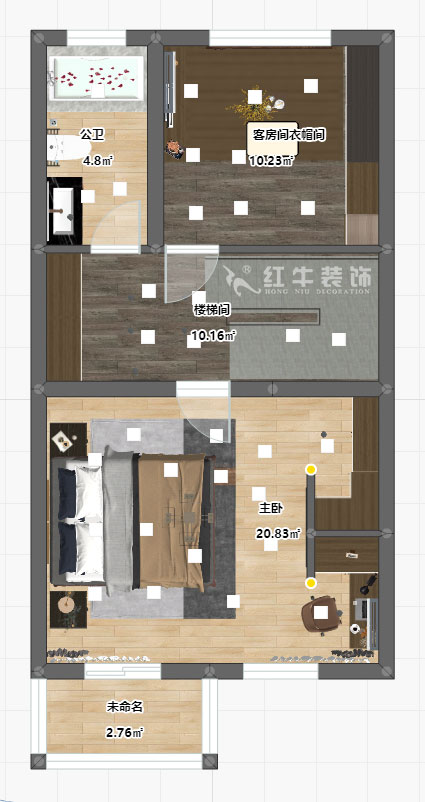 陸利民_香地美舍602-156㎡-新中式風(fēng)格_5室2廳3衛(wèi)(新房裝修)_定制家¥208000_全包25萬00_11三樓彩平圖