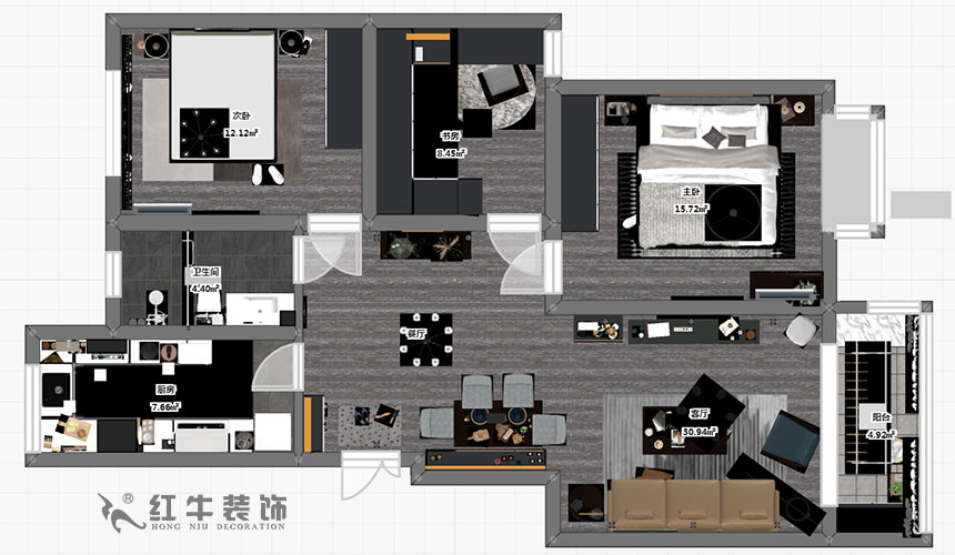吳波_華匯康城23-404-105㎡-現(xiàn)代風(fēng)格_3室2廳1衛(wèi)(舊房裝修)_定制家¥155943_全包15