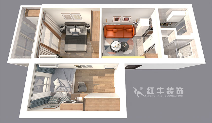 孟憲濤_北秀村22號(hào)3-702-60㎡-現(xiàn)代風(fēng)格_2室1廳1衛(wèi)(二手房裝修)_定制家¥89500_全包9萬(wàn)00_04鳥瞰圖