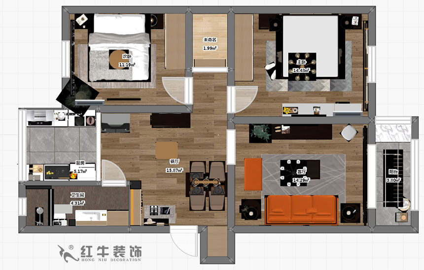 顧娟_全福小區(qū)10-201-90㎡-現(xiàn)代風(fēng)格_2室2廳1衛(wèi)(舊房裝修)_半包¥66800_全包13萬00_03彩平圖