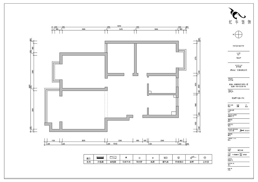 朱明琪_雙和園15-1-702-95㎡-簡美風(fēng)格_3室2廳1衛(wèi)(老房裝修)_成品家¥128088_全包13萬00_01原始結(jié)構(gòu)圖