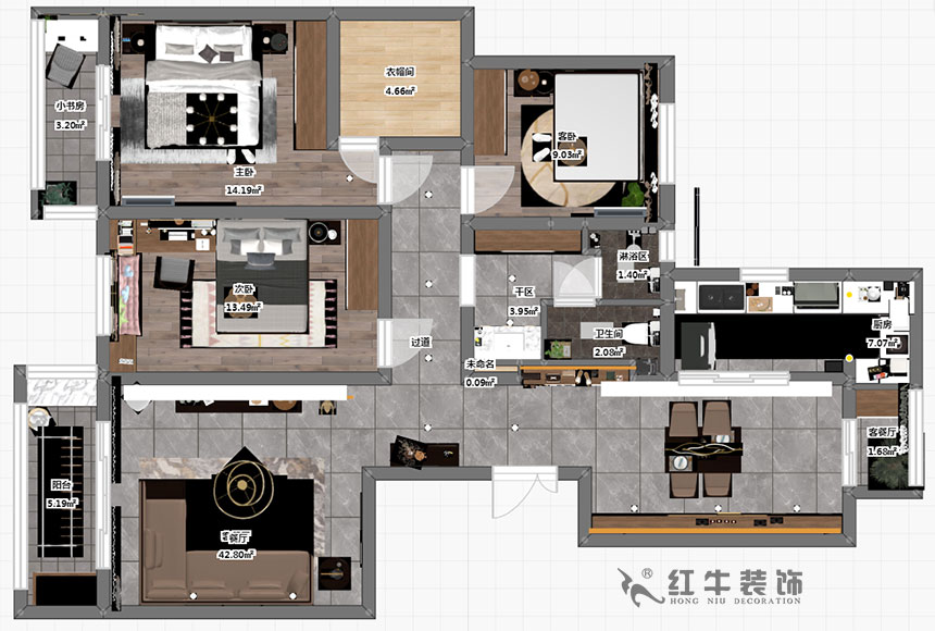 蔡成昊_凱悅天琴3-2-104-140㎡-現(xiàn)代輕奢風(fēng)格_3室2廳1衛(wèi)(老房裝修)_定制家¥200000_全包20萬00_03彩平圖