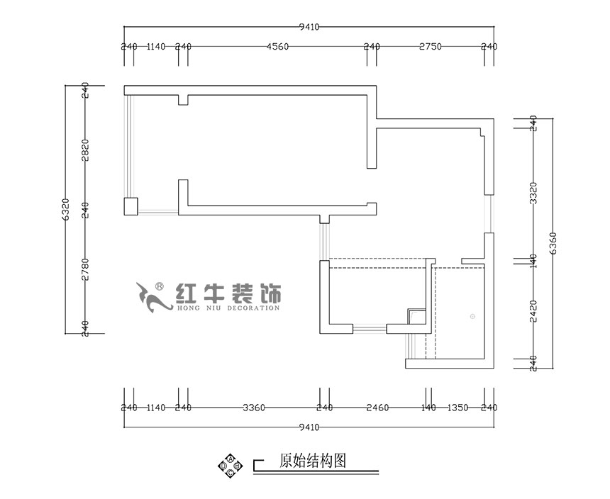 張智猿_銀龍四期11棟2-706-42㎡-現(xiàn)代簡約風格_1室1廳1衛(wèi)(老房裝修)_定制家¥79453_全包8萬00_01原始結(jié)構圖