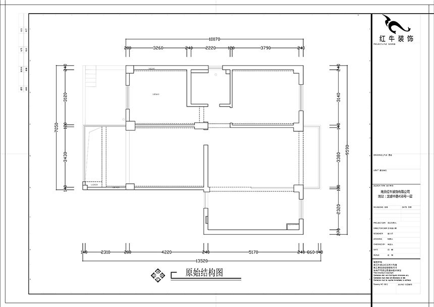 張智猿|紅山山莊8-204-100㎡-簡(jiǎn)中風(fēng)格|3室1廳1衛(wèi)|老房裝修|定制家¥153700|全包15萬(wàn)|00_01原始結(jié)構(gòu)圖