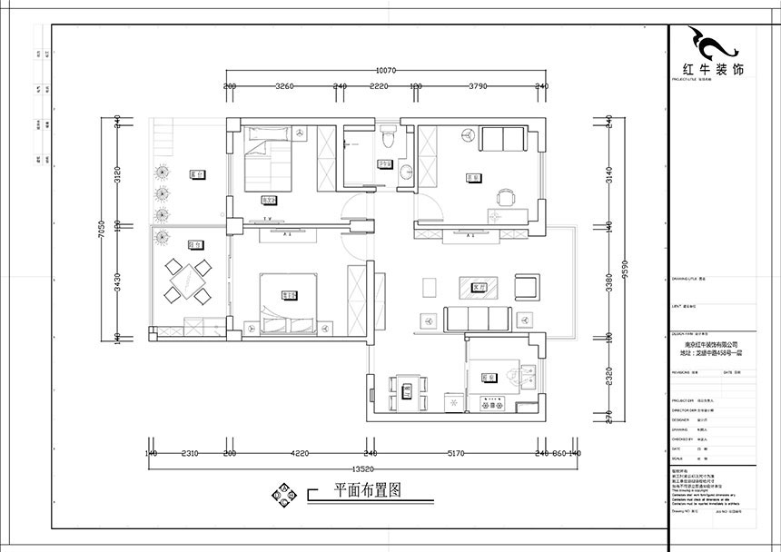 張智猿|紅山山莊8-204-100㎡-簡(jiǎn)中風(fēng)格|3室1廳1衛(wèi)|老房裝修|定制家¥153700|全包15萬(wàn)|00_02平面布置圖