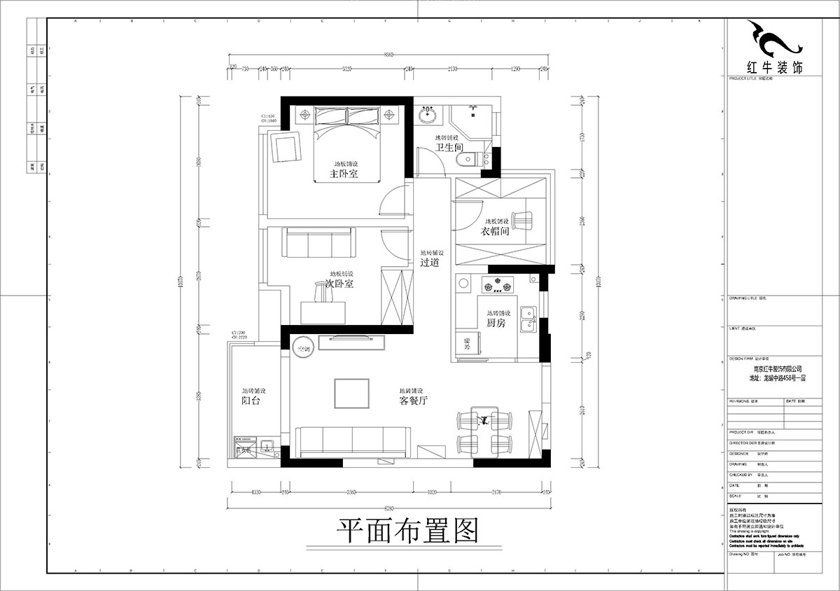 孟憲濤|華潤幸福里10-2203-88㎡-簡約風格|3室1廳1衛(wèi)|新房裝修|定制家¥118229|全包12萬|00_02平面布置圖