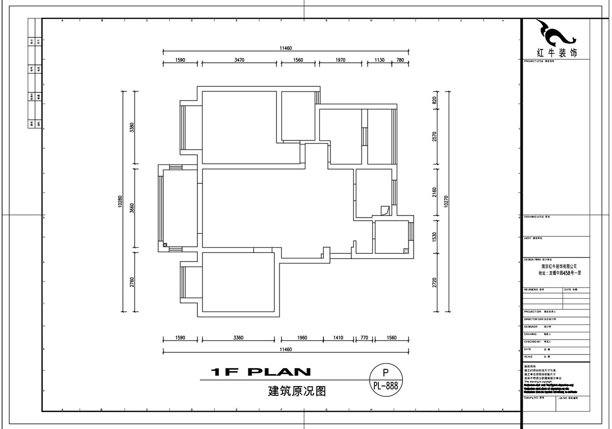 劉萍萍|中南山錦花城10-1-802-97㎡-簡約風格|3室2廳2衛(wèi)|老房裝修|定制家¥132780|全包14萬|00_01建筑原況圖