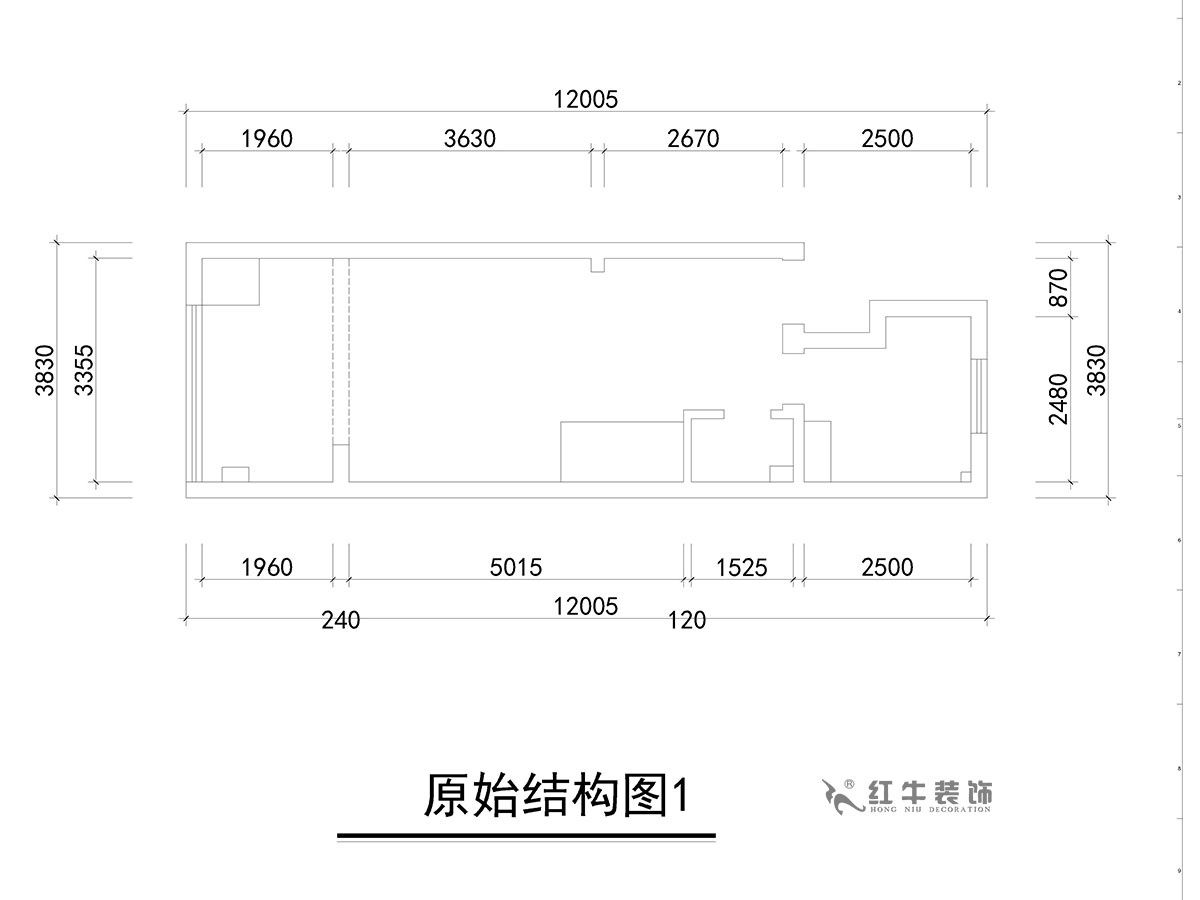 朱彥|萬科金色里程8-706-70㎡-簡歐風(fēng)格|復(fù)式35+35㎡|2室2廳1衛(wèi)|定制家¥120000|全包12萬|00_01原始結(jié)構(gòu)圖1