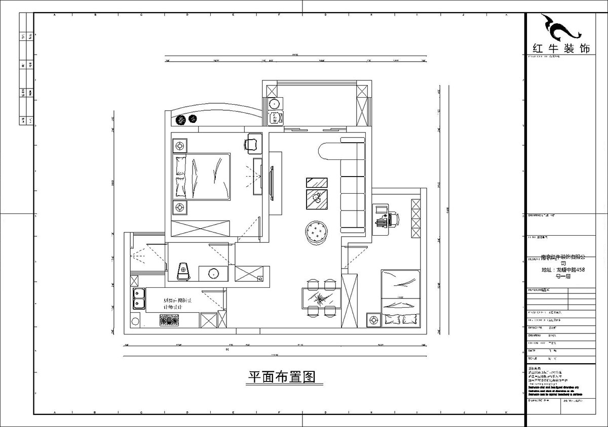 【實景案例】孟憲濤|銀河灣福苑-95㎡-簡歐風(fēng)格|2室2廳1衛(wèi)|婚房裝修|定制家|全包14萬|00_02匯景國際平面布置圖