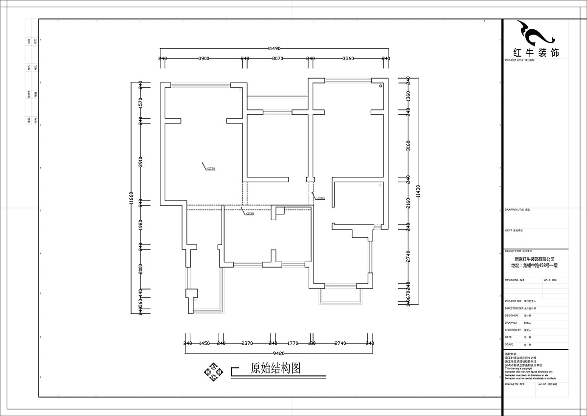 張智猿|弘陽(yáng)上院19-504-110㎡-現(xiàn)代風(fēng)格|3室2廳1衛(wèi)|新房裝修|定制家¥100902|全包14萬(wàn)|00_01原始結(jié)構(gòu)圖