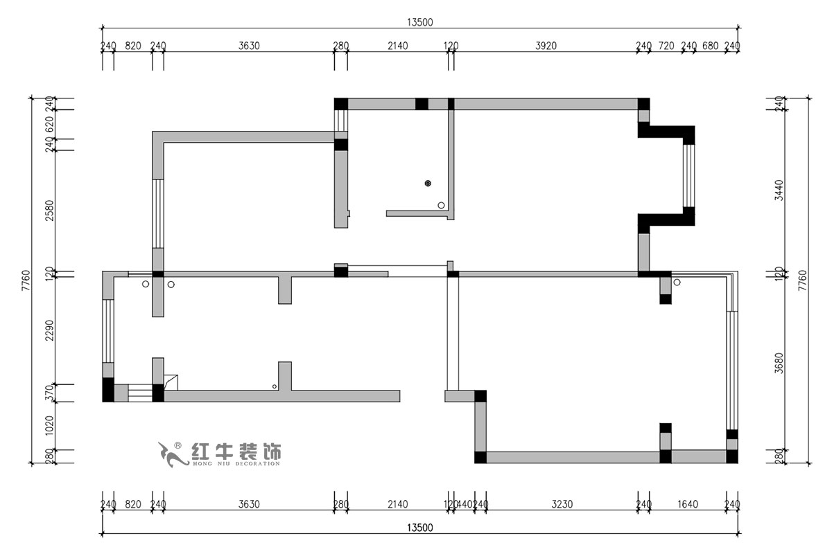 朱明琪|遠(yuǎn)拓橡樹城12-3-505-85㎡-現(xiàn)代簡約風(fēng)格|3室2廳1衛(wèi)|新房裝修|定制家¥120106|全包12萬|00_01原始平面圖