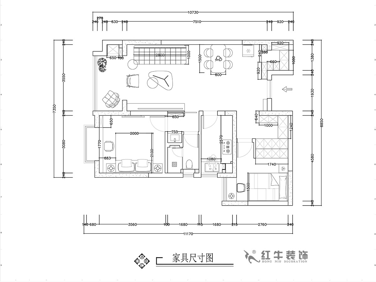 張智猿|華山山莊4-1102-89㎡-現(xiàn)代風(fēng)格|2室2廳1衛(wèi)|老房裝修|定制家¥130859|全包14萬(wàn)|00_03家具尺寸圖