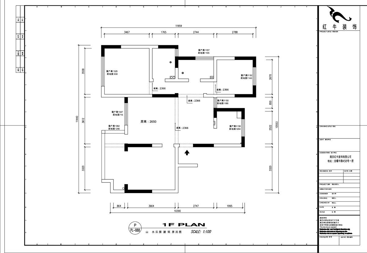 魏明花|山水云房37-1502-123㎡-現(xiàn)代簡約風(fēng)格|3室2廳2衛(wèi)|毛坯房裝修|定制家|全包12萬|00_01建筑原況圖