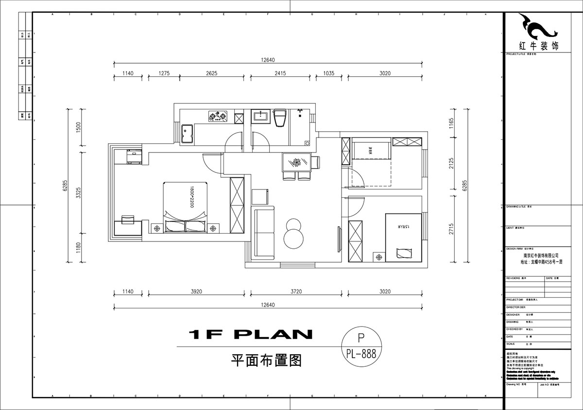 劉萍萍|秦虹小區(qū)鶯虹苑12-56-701-78㎡-簡歐風(fēng)格|3室2廳1衛(wèi)|老房裝修|定制家|全包12萬|00_02平面布置圖
