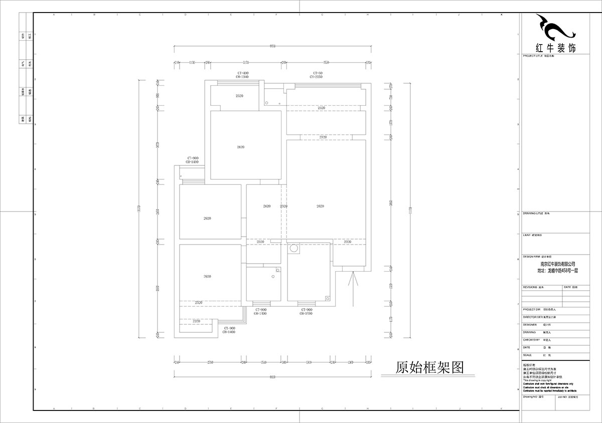 孟憲濤|旭日愛上城星島園5-203-90㎡-簡約風(fēng)格|3室1廳1衛(wèi)|老房裝修|定制家|全包14萬|00_01原始框架圖