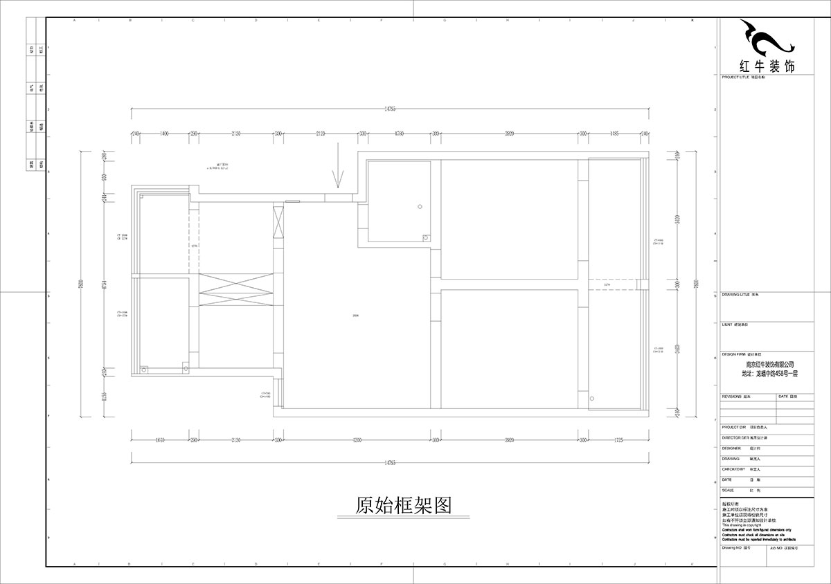 孟憲濤|估衣廊18-3-305-100㎡-簡(jiǎn)約風(fēng)格|3室2廳1衛(wèi)|老房裝修|定制家|全包14萬(wàn)|00_01原始框架圖