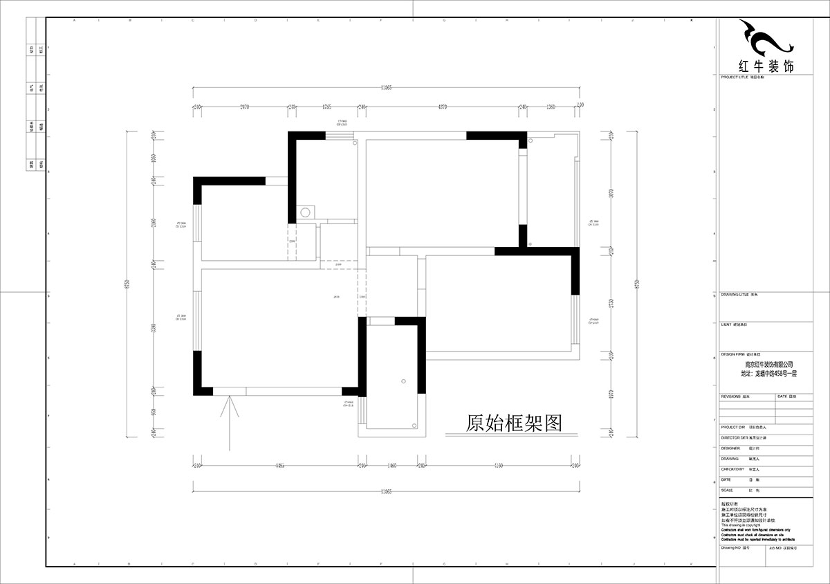 孟憲濤|花崗幸福城玉蘭園10-201-90㎡-現(xiàn)代簡約風(fēng)格|3室1廳1衛(wèi)|老房裝修|定制家|全包13萬|00_01原始框架圖