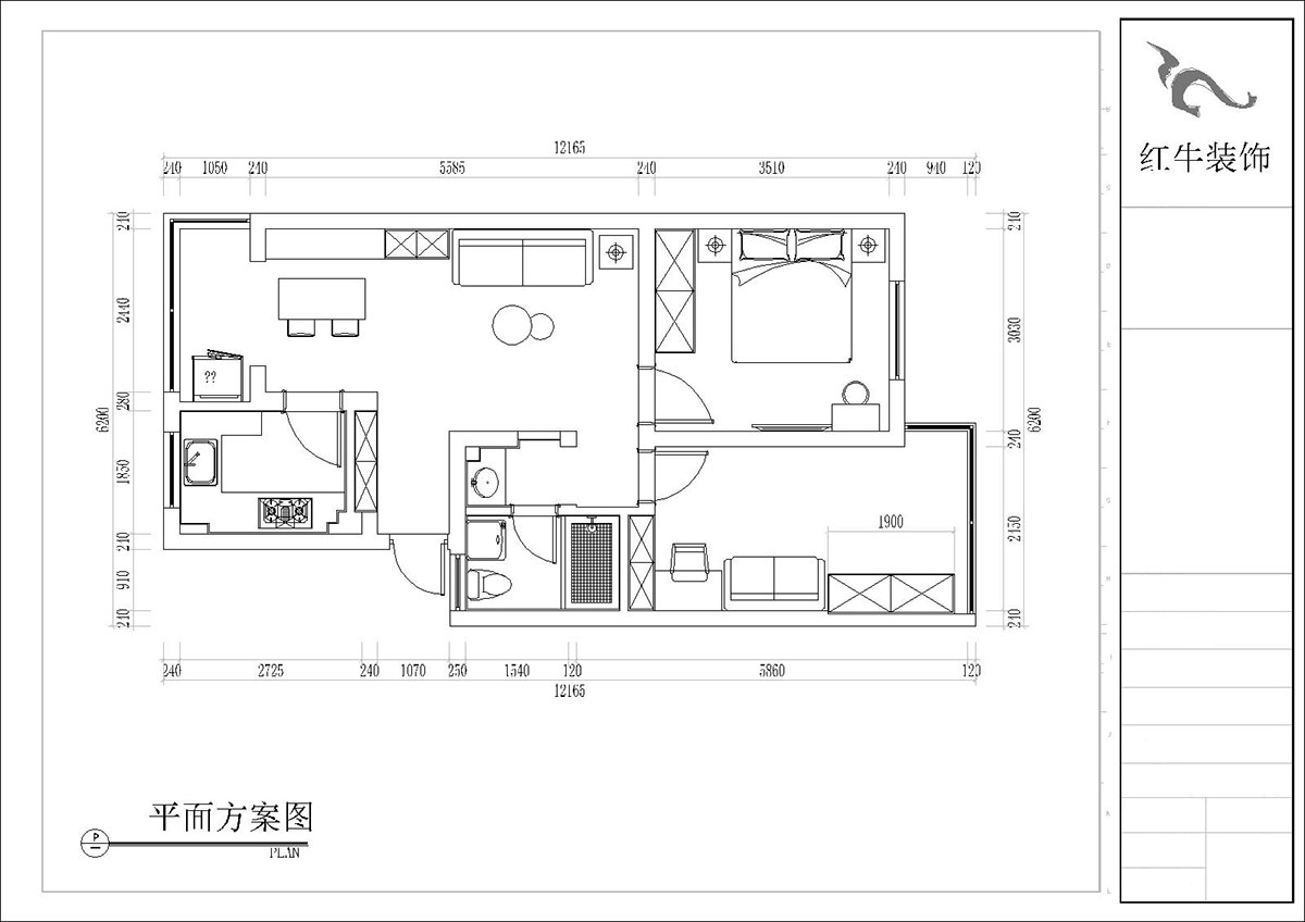 張桐瑋|四方新村七村2-405-85㎡-現(xiàn)代簡約風(fēng)格|3室1廳1衛(wèi)|毛坯裝修|定制家|全包10萬|00_02平面方案圖