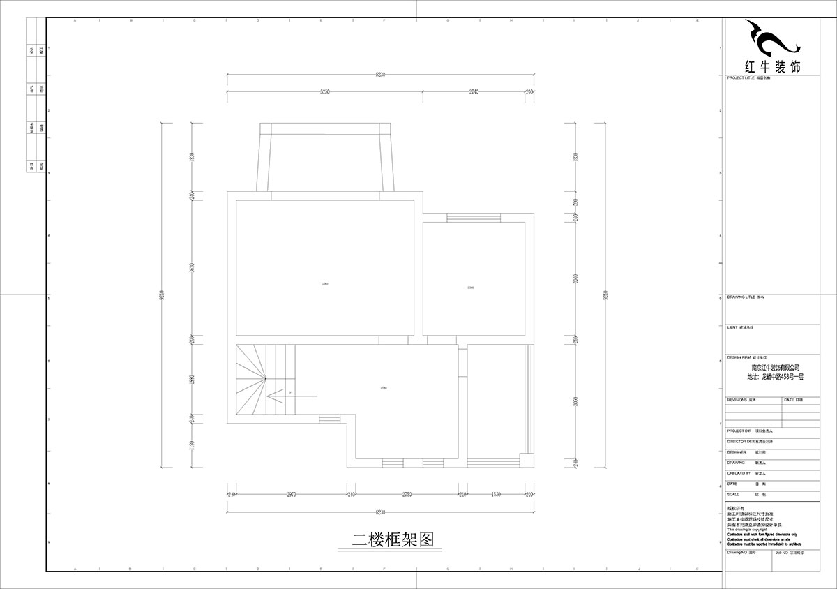 孟憲濤|養(yǎng)龍山莊D-11B-120㎡-現(xiàn)代簡(jiǎn)約風(fēng)格|3室2廳2衛(wèi)|老房裝修|定制家|全包14萬(wàn)|00_03二樓框架圖