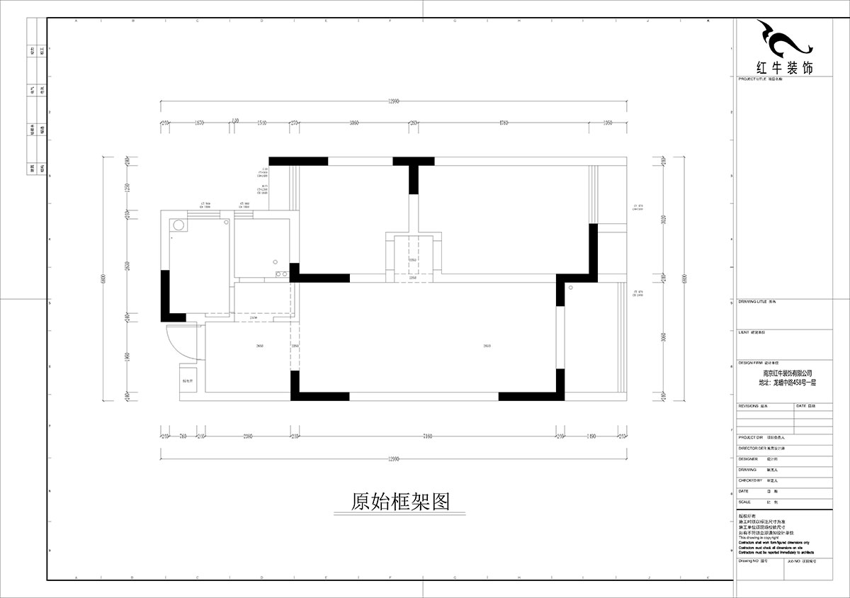 孟憲濤|紫楊佳園2-505-85㎡-現(xiàn)代簡約風格|2室2廳1衛(wèi)|老房裝修|定制家|全包12萬|00_01原始框架圖