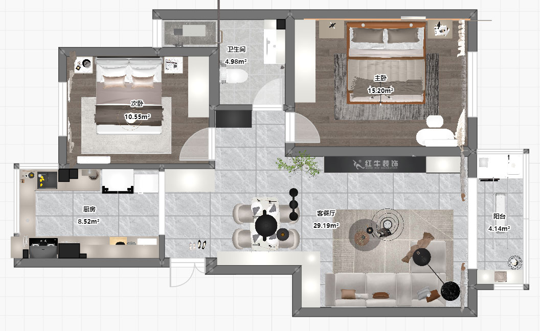 賈庭|標(biāo)營4號27棟4-707-88㎡-現(xiàn)代風(fēng)格|2室2廳1廚1衛(wèi)|老房裝修|定制家|全包10
