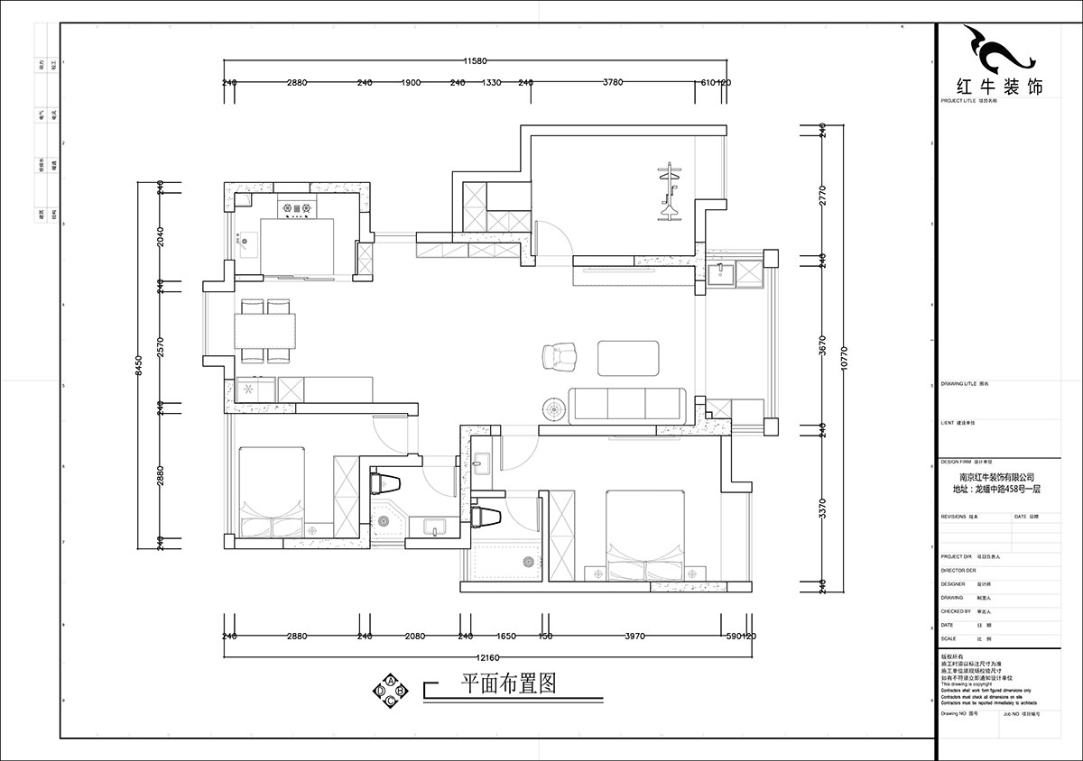 張智猿|啟迪城博園1-302-114㎡-現(xiàn)代風(fēng)格|3室2廳1衛(wèi)|新房裝修|定制家|全包17萬|00_02平面布置圖