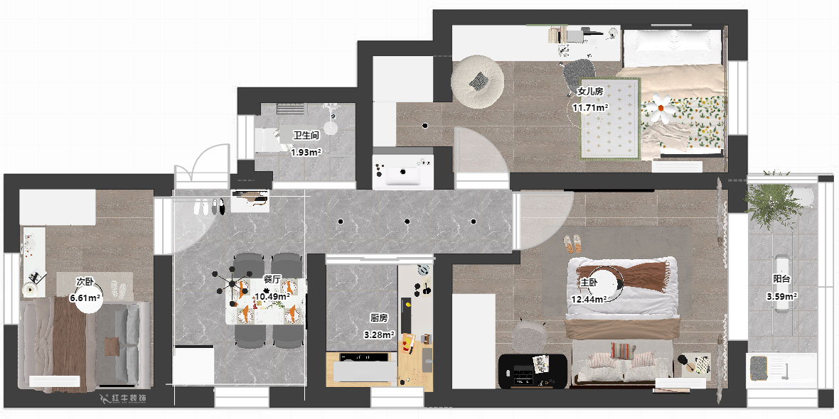 賈庭|中山門小區(qū)12-401-65㎡-現(xiàn)代風格|3室1廳1廚1衛(wèi)|老房裝修|定制家|全包9