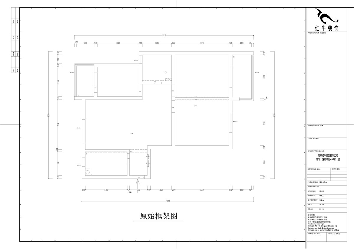 孟憲濤|月桂園4-1005-103㎡-現(xiàn)代簡約風(fēng)格|3室2廳1衛(wèi)|新房裝修|定制家|全包14萬|00_01原始框架圖