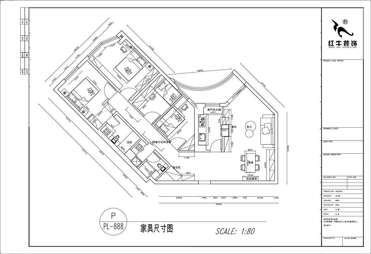 顧娟|豐匯大廈2205室-120㎡-復(fù)古風(fēng)|3室2廳2衛(wèi)|舊房裝修|定制家|全包16