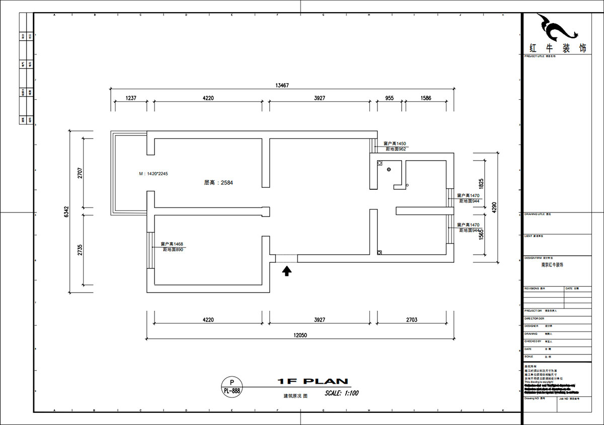 魏明花|衛(wèi)橋新村17-502-70㎡-現(xiàn)代簡約風(fēng)格|1室2廳1衛(wèi)|二手房裝修|定制家|全包9萬|00_01建筑原況圖