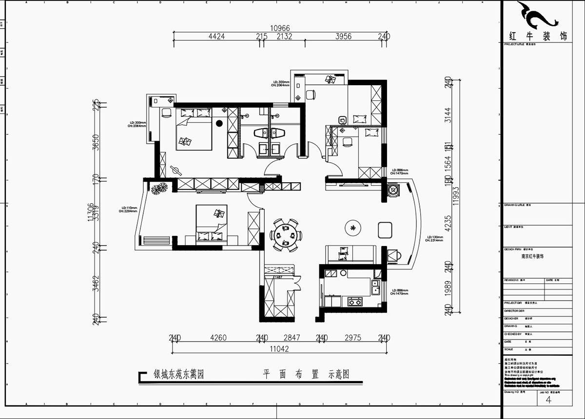魏利利|銀城東苑東籬園2幢103室-135㎡-簡(jiǎn)約風(fēng)格|4室2廳2衛(wèi)|毛坯裝修|定制家|全包24萬(wàn)|00_02平面布置圖